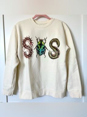 SZA SOS Grand National Tour Cream Crewneck Bug Design Size Small